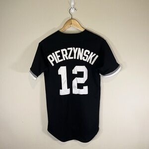 Vintage Chicago White Sox 12 Pierzynski Baseball Jersey Mens Small Casual